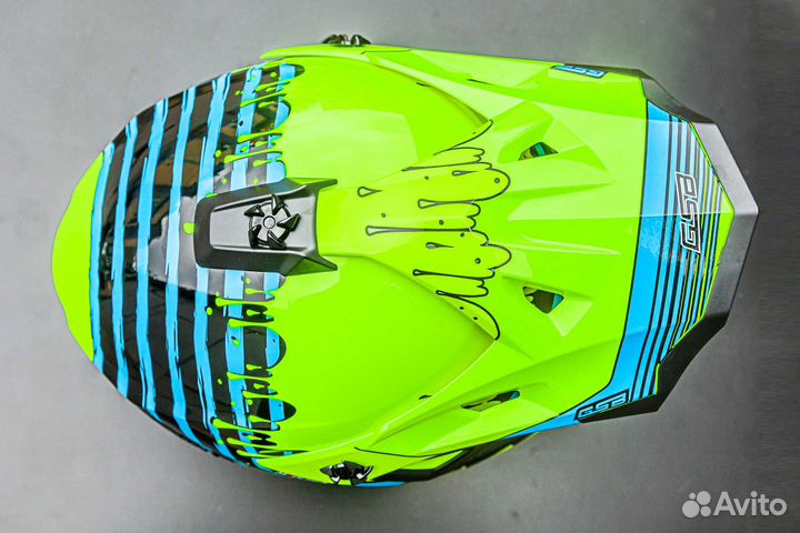 Шлем кроссовый GSB graphic XP-20 салатовый