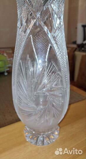 Большая хрустальная ваза 30 см