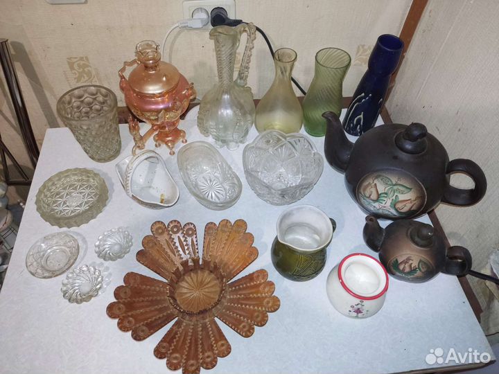 Посуда, вазы стекло, керамика, дерево СССР