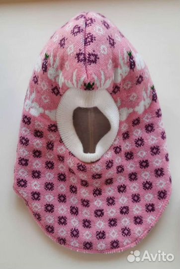 Шапка шлем новая для девочки зимняя 48-50 р