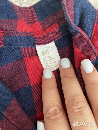 Рубашка для мальчмка h&m 86