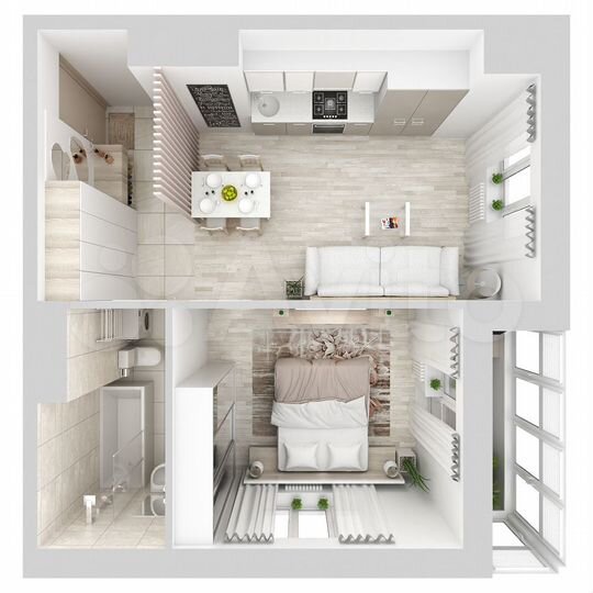 1-к. квартира, 43 м², 5/15 эт.