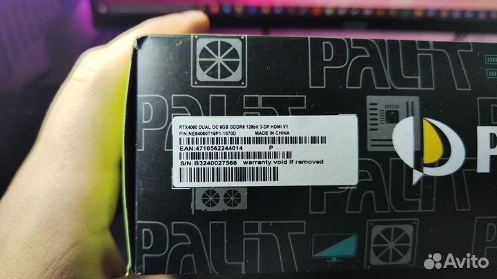 Видеокарта Palit GeForce RTX 4060 Dual OC (новая)