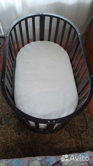 Детская кроватка трансформер с 2 матрасами