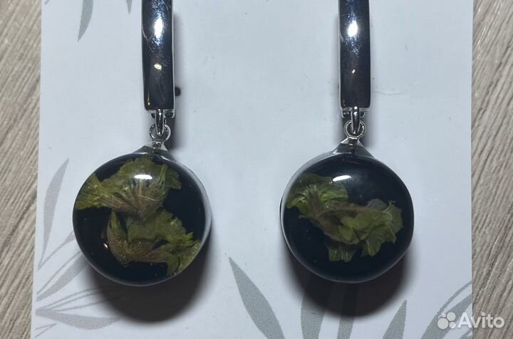 Серьги из эпоксидной смолы