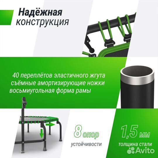 Батут unix Line fitness Premium (127 см) Green