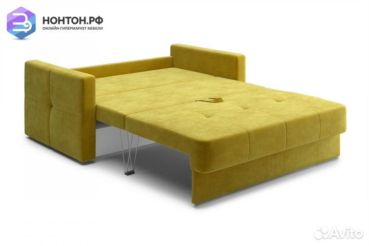 Диван шагающая еврокнижка Вита горчичный