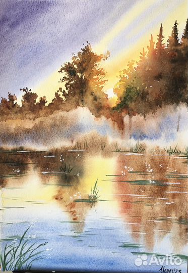 Этюд акварелью 