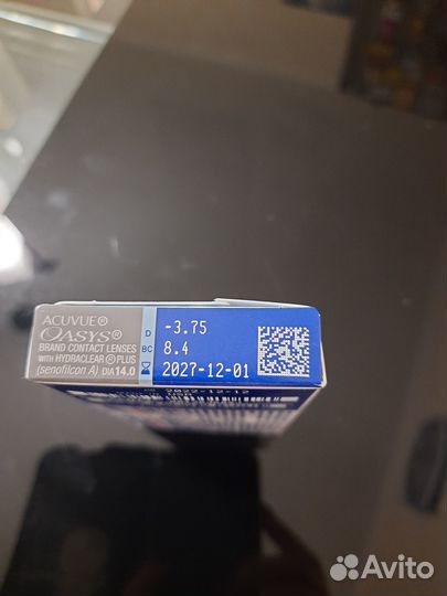 Линзы Acuvue oasys двухнедельные -3.75