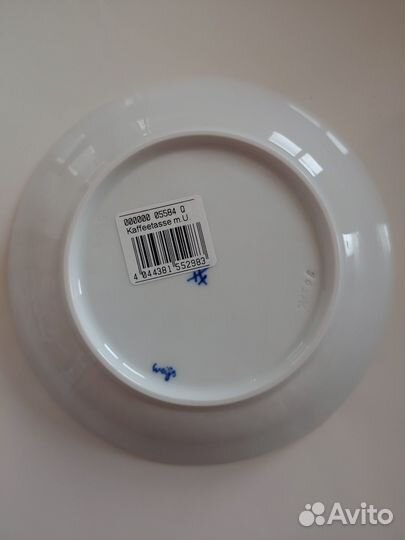 Чайная пара Meissen Мейсен «Лебединый» белый