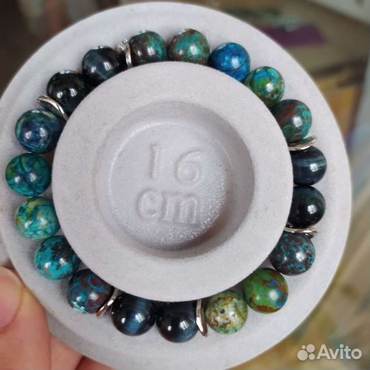 Браслеты с хризоколлой, амазонитом, малахитом