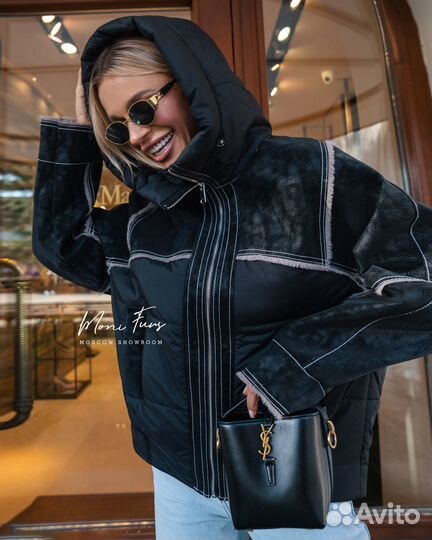 Куртка черная с капюшоном 75 см