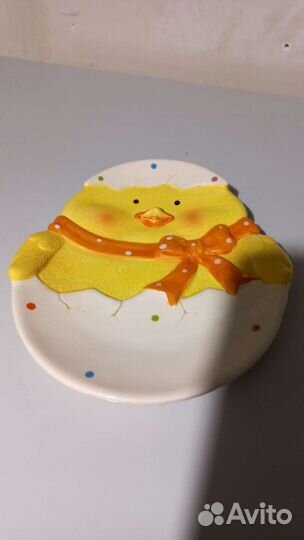 Декоративное пасхальное блюдо Цыплёнок