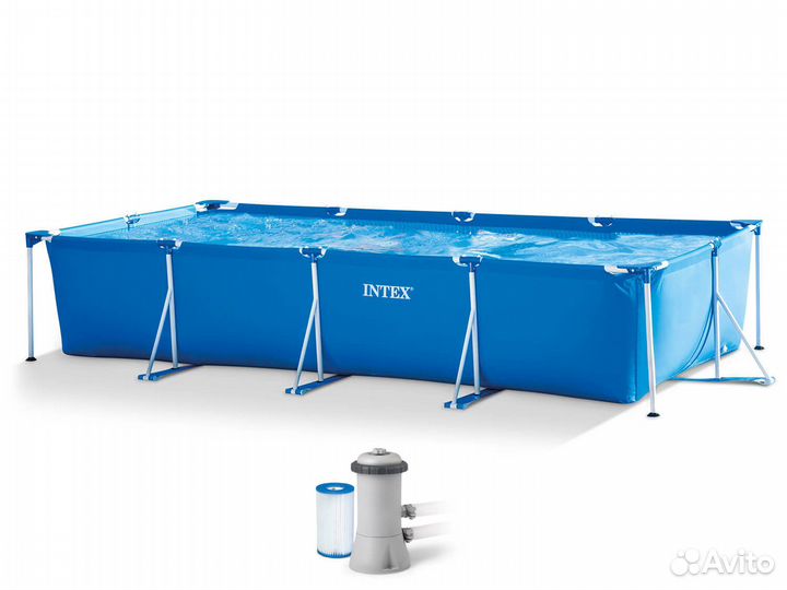 Каркасный бассейн прямоугольный бу