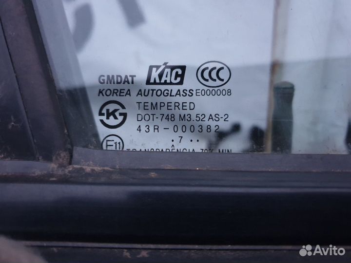 Стекло двери переднее правое Daewoo Gentra II