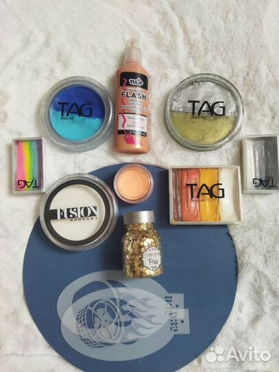 Аквагрим Таг Трафарет Блёстки Пикси