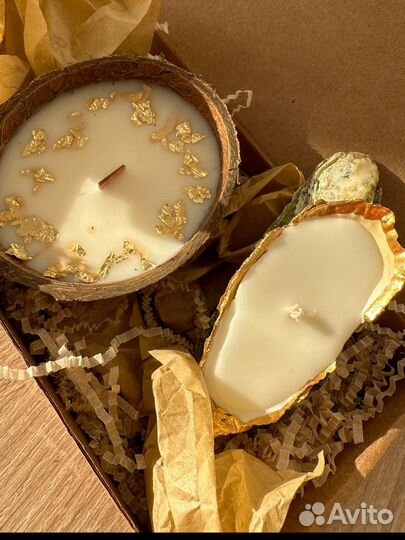 Подарочный набор свечей: кокос и устрица