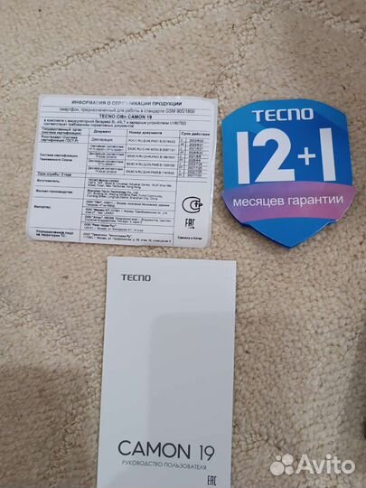 Телефон Tecno19 camon