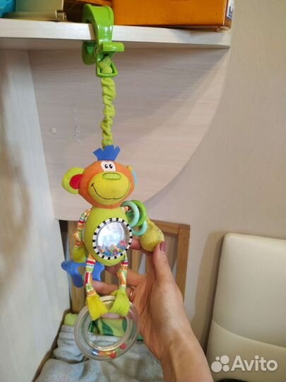 Погремушка грызунок на прищепке пакетом