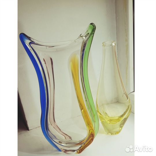 Ваза Цветное стекло СССР, Чехия