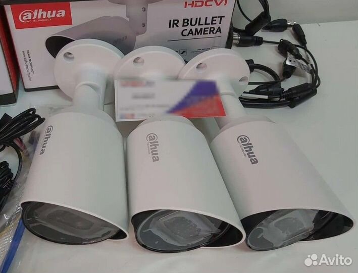 Комплект видеонаблюдения 4 Мп dahua 3 камеры