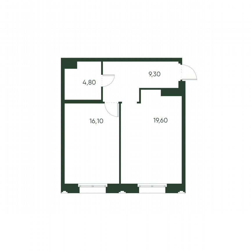 1-к. квартира, 49,8 м², 3/9 эт.