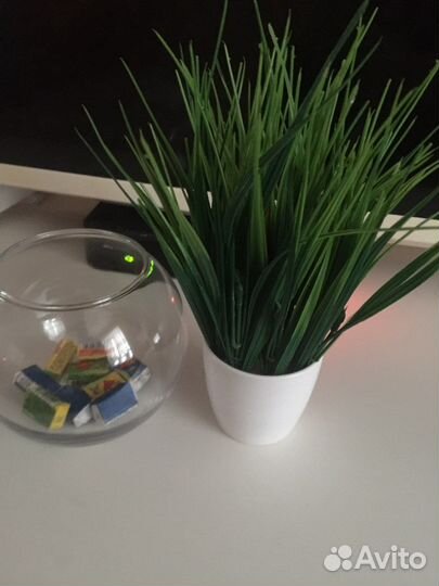 Осока искуственная в кашпо