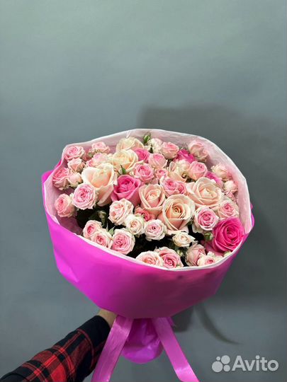 Кустовые розы, цветы, букет, доставка
