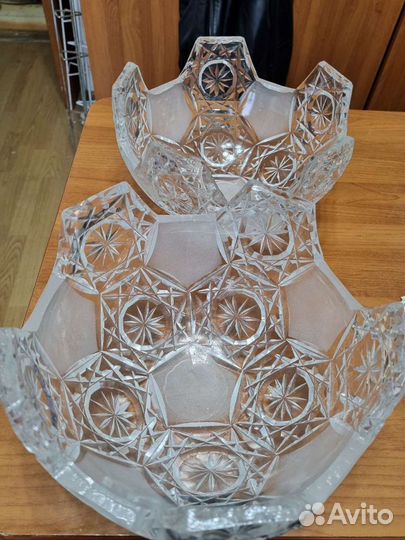 Ваза хрустальная футбольный мяч