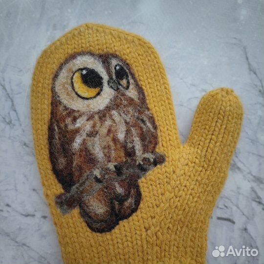 Варежки с Совами