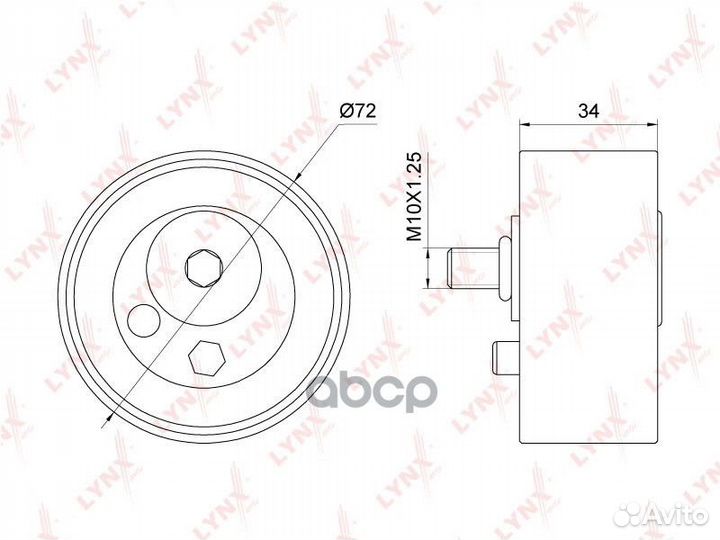 Ролик натяжной ремня грм PB1166 lynxauto