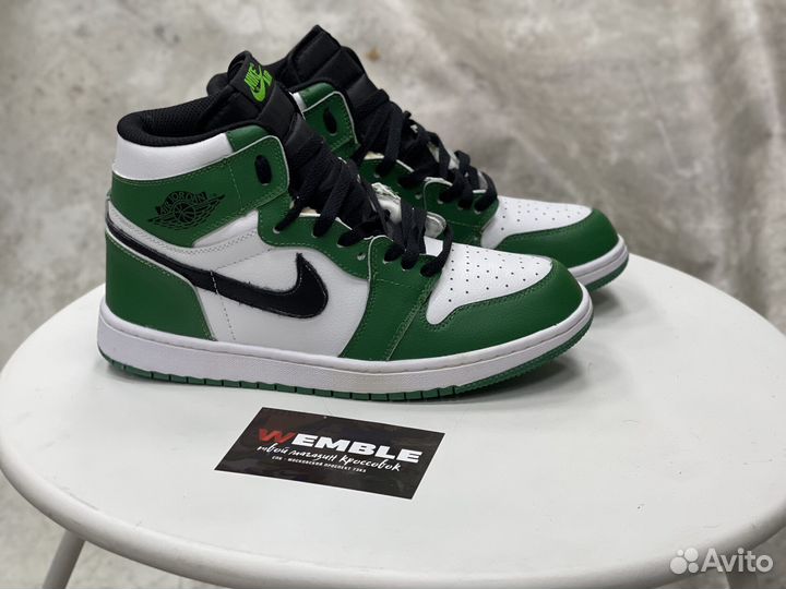 Nike Air Jordan 1 High, Pine Green (мех)