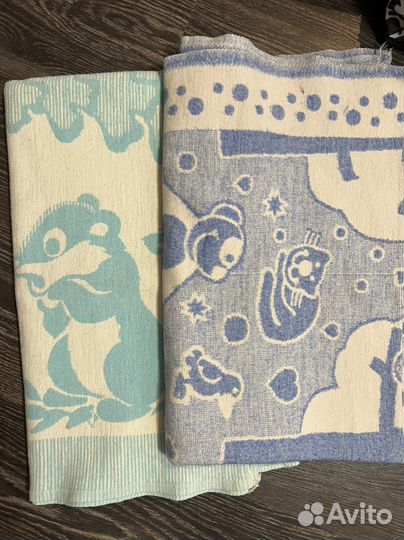 Байковое одеяло детское и пледик