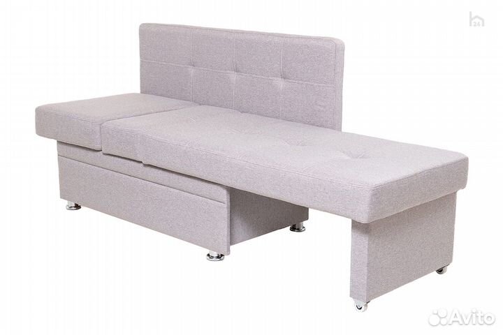 Диван прямой со спальным местом кухонный левый Фок