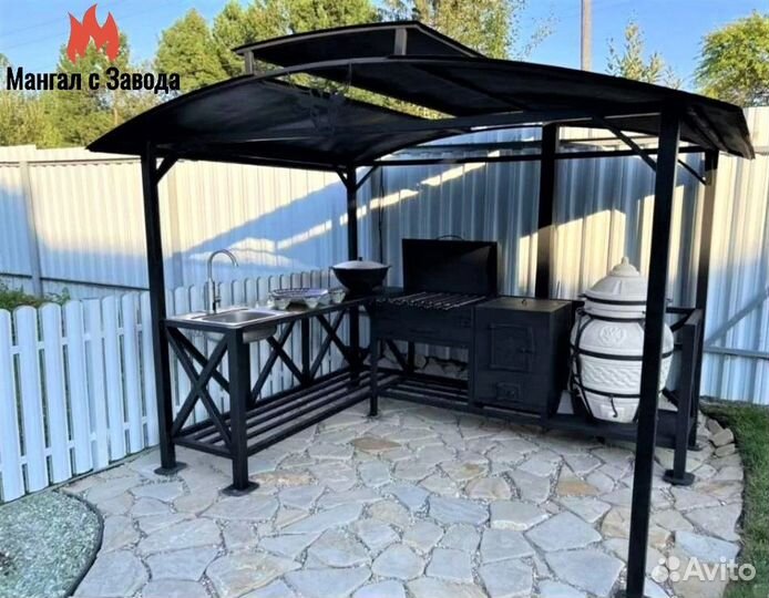 Мангал с крышей
