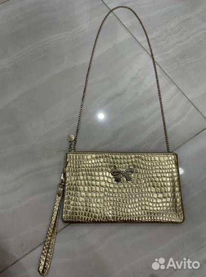 Клатч золотой, шляпка и бабочка