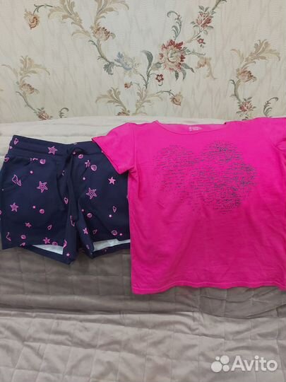 Вещи пакетом 19 шт для девочки 134-146