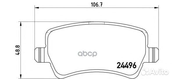 Колодки тормозные дисковые зад P86021 Brembo