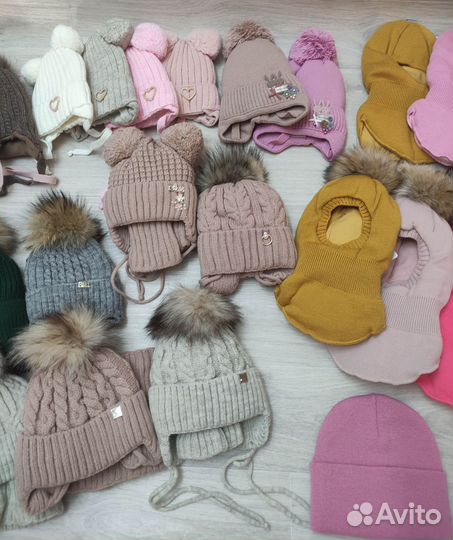 Шапка зимняя для девочки новая 50-52