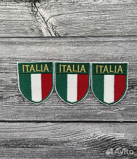 Нашивка/вышивка Италии на липучке и без