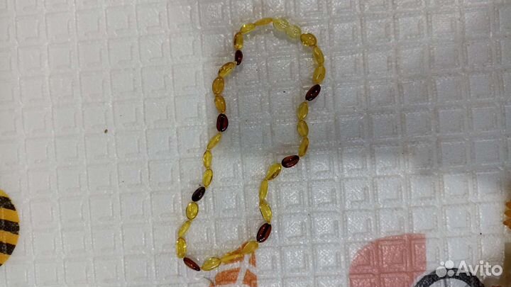 Янтарные бусы детские, а ассортименте