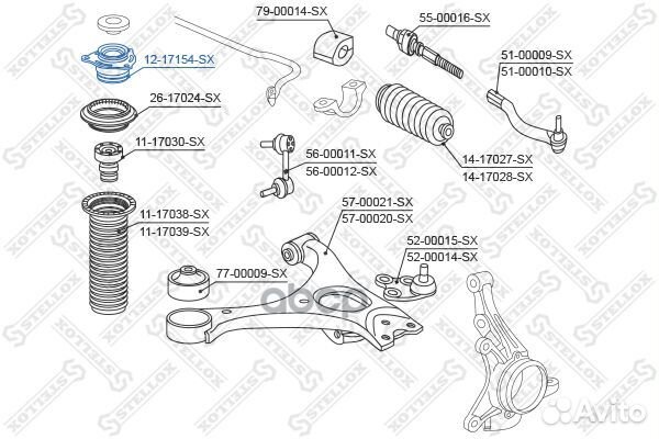 12-17154-SX опора амортизатора переднего Honda