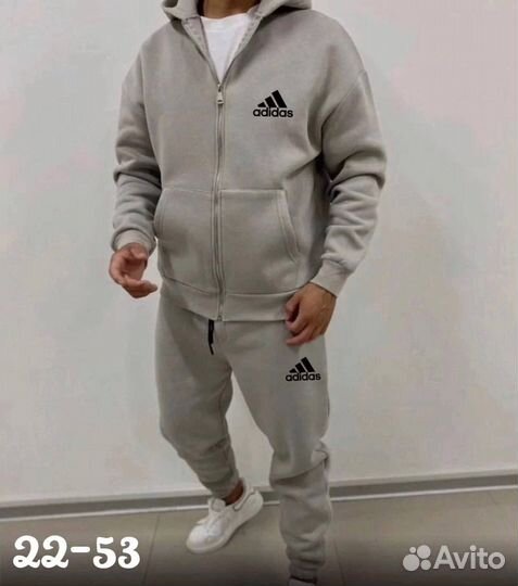 Спортивный костюм мужской Adidas новый флисовый