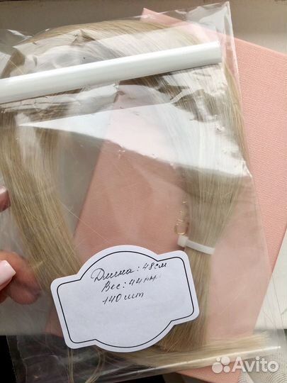 Волосы для наращивания натуральный блонд