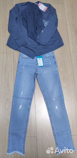 Джинсы, костюм джинсовый для девочки 158-164
