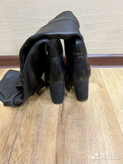 Ботфорты кожаные