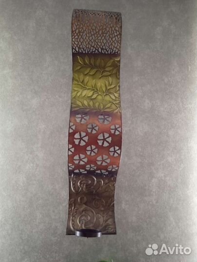 Панно подсвечник настенный металл