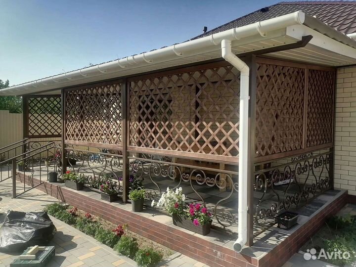 Декоративные решётки из дерева, шпалера