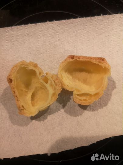 Профитроли, эклеры без начинки