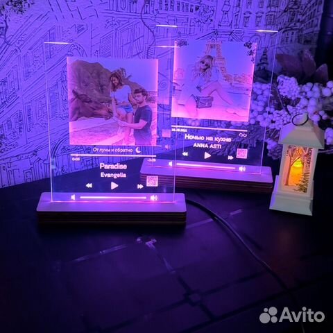 Подарок на день рождения Фото на стекле